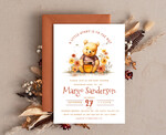 TEMPLETT  
 Babyparty Winnie Pooh Baby Shower Einladung Digital Vorlagen Set Hunny Herbst, Geschlechtsneutrale Windel Raffle Bücher Sofortiger Download Druckbare Einladung10