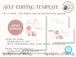 TEMPLETT  
 Babyparty Moderne Baby Shower Einladungsvorlage, Baby Shower Mädchen Einladungen Set, Sofortiger Download Druckbare Einladungen Heimdruck Einfache Boho Karten7