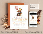 TEMPLETT  
 Babyparty Winnie Pooh Babyparty Einladung Digitalvorlagen-Set Hunny Fall, Geschlechtsneutrales Windelverlosungsbuch Sofort-Download Druckbare Einladung10