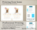 TEMPLETT  
 Babyparty Winnie Pooh Babyparty Einladung Digitalvorlagen-Set Hunny Fall, Geschlechtsneutrales Windelverlosungsbuch Sofort-Download Druckbare Einladung10