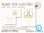 TEMPLETT  
 Babyparty Rustikale Baby Shower Einladungsvorlage, Sofortiger Download druckbare Einladungen für den Heimdruck, Einfaches Boho Baby Junge und Mädchen Shower Kartenset8