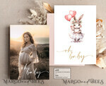 TEMPLETT  
 Babyparty Mädchen Kaninchen Babyparty Einladung Vorlage Hase ist auf dem Weg Windel Verlosung Bücher Ballon Sofortiger Download Gold Blush bearbeitbare Oster Einladung10
