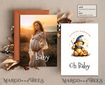 TEMPLETT  
 Babyparty Winnie Pooh Baby Shower Einladung Digital Vorlage Set Halloween Herbst, Geschlechtsneutrale Windel-Raffle Bücher Sofort-Download Druckbare Einladung10