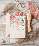 TEMPLETT  
 Babyparty Florale Einladungsvorlage für Baby-Mädchen-Feier, Sofort-Download druckbare Einladungen für den Heimdruck, Einfaches modernes Babyshower-Kartenset9