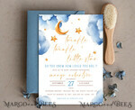 TEMPLETT baby shower Editable Twinkle Little Star Baby Boy Shower Invitation Template, Moon Stars Blue Invite Instant Download Wait Diaper Raffle Books Invites11