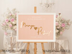 TABLE PLANS AND WEDDING WELCOME SIGNS plexi gold / velvet Blush and Gold Modern Acrylic wedding welcome sign, 3d Elegant wedding welcome signs - Wedding Reception Decor, Wedding Table Plan in White Frame, Wedding Decoration with golden letters - Reception Signage - Custom Ceremony Sign BpPXSet10