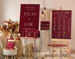 TABLE PLANS AND WEDDING WELCOME SIGNS plexi gold / velvet Burgundy Wedding Welcome Sign, Luxury Velvet Maroon Wedding Welcome Sign, Golden Wedding Decor, Personalised Boho Wedding Sign, Wedding Reception Set, Indian Welcome Wedding Board21