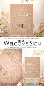 TABLE PLANS AND WEDDING WELCOME SIGNS plexi gold / velvet Luxury Velvet beige Wedding Welcome Sign, Golden Wedding Decor, Personalised Wedding Sign, Wedding Gift, Welcome Wedding Board BpPXSet8