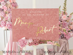 TABLE PLANS AND WEDDING WELCOME SIGNS plexi gold / velvet Luxury Velvet blush pink Wedding Welcome Sign, Golden Wedding Decor, Personalised Wedding Sign, Wedding Gift, Welcome Wedding Board BpPXSet15