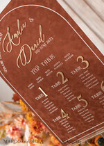 TABLE PLANS AND WEDDING WELCOME SIGNS plexi gold / velvet Fall Wedding Table Plan, terracotta velvet and Gold Modern Seating Chart, 3d Elegant Find Your Seat - Seating Plan , Luxury Wedding Table Plan, Wedding Decoration with golden letters - Golden Reception Signage - Custom Ceremony Sign22