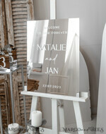 TABLE PLANS AND WEDDING WELCOME SIGNS plexi gold / velvet Luxury silver mirror Wedding Welcome Sign, Silver Wedding Decor, Personalised Wedding Sign, Wedding Gift, Welcome Wedding Board SvS11