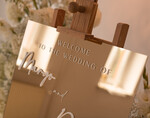 TABLE PLANS AND WEDDING WELCOME SIGNS plexi gold / velvet Golden Mirror Wedding Welcome Sign, Golden Wedding Decor, Personalised Wedding Sign, Wedding Gift, Welcome Wedding Board BpPXSet27