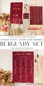 TABLE PLANS AND WEDDING WELCOME SIGNS plexi gold / velvet Burgundy Wedding Table Plan, Maroon velvet and Gold Modern Seating Chart, 3d Elegant Find Your Seat Seating Plan , Luxury Wedding Table Plan, Wedding Decoration with golden letters Marsala Golden Reception Signage Red Custom Ceremony Sign24
