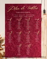 TABLE PLANS AND WEDDING WELCOME SIGNS plexi gold / velvet Burgundy Wedding Table Plan, Maroon velvet and Gold Modern Seating Chart, 3d Elegant Find Your Seat Seating Plan , Luxury Wedding Table Plan, Wedding Decoration with golden letters Marsala Golden Reception Signage Red Custom Ceremony Sign24