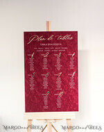 TABLE PLANS AND WEDDING WELCOME SIGNS plexi gold / velvet Burgundy Wedding Table Plan, Maroon velvet and Gold Modern Seating Chart, 3d Elegant Find Your Seat Seating Plan , Luxury Wedding Table Plan, Wedding Decoration with golden letters Marsala Golden Reception Signage Red Custom Ceremony Sign24