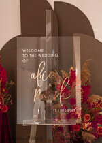 TABLE PLANS AND WEDDING WELCOME SIGNS plexi gold / velvet Luxury Clear and Gold Wedding Welcome Sign, Golden Wedding Decor, Personalised Wedding Sign, Wedding Board, Welcome Wedding Board 12