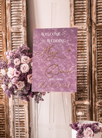TABLE PLANS AND WEDDING WELCOME SIGNS plexi gold / velvet Velvet Mauve Wedding Welcome Sign,  Dusty Rose GoldenWedding Decor, Personalised Wedding Sign, Purple Welcome Wedding Board MvS18