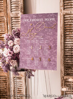 TABLE PLANS AND WEDDING WELCOME SIGNS plexi gold / velvet mauve velvet & Gold Modern velvet Seating Chart, Purple 3d Elegant Find Your Seat, Dusty Rose  Seating Plan, Lillac Luxury Wedding Table Plan, Wedding Decoration with golden letters17