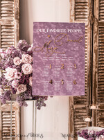 TABLE PLANS AND WEDDING WELCOME SIGNS plexi gold / velvet mauve velvet & Gold Modern velvet Seating Chart, Purple 3d Elegant Find Your Seat, Dusty Rose  Seating Plan, Lillac Luxury Wedding Table Plan, Wedding Decoration with golden letters17