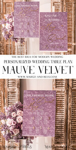 TABLE PLANS AND WEDDING WELCOME SIGNS plexi gold / velvet mauve velvet & Gold Modern velvet Seating Chart, Purple 3d Elegant Find Your Seat, Dusty Rose  Seating Plan, Lillac Luxury Wedding Table Plan, Wedding Decoration with golden letters17