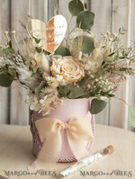 FRISCH VERHEIRATETES PAAR GESCHENKE Geldgeschenk zur Hochzeit Geschenkschachtel für Geld Geldgeschenk zur Hochzeit mit Strauß aus Trockenblumen personalisiert10