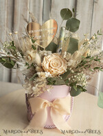 FRISCH VERHEIRATETES PAAR GESCHENKE Geldgeschenk zur Hochzeit Geschenkschachtel für Geld Geldgeschenk zur Hochzeit mit Strauß aus Trockenblumen personalisiert10