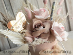 FRISCH VERHEIRATETES PAAR GESCHENKE Geldgeschenk zur Hochzeit Geschenkschachtel für Geld Geldgeschenk zur Hochzeit mit Strauß aus Trockenblumen personalisiert10