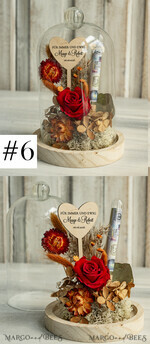 NEWLY WEDS COUPLE GIFTS Geldgeschenk zur Hochzeit  Geschenkschachtel für Geld Geldgeschenk zur Hochzeit mit Strauß aus Trockenblumen personalisiert3