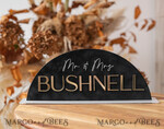 TABLE DECOR SIGNS Velvet table Numbers and Decor Black Terracotta Wedding Top Table Sign, Acrylic Arch Velvet Top Table sign, black Golden Top Table sign,  Gold Plexi Glass Top Table sign, Elegant Luxury Wedding Table Decor, Boho Glam Wedding Signage Golden mirror Top Table sign12