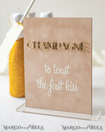TABLE DECOR SIGNS Velvet table Numbers and Decor Luxury Velvet Champagne Table number with stand, Beige and Gold Wedding Table Decor, 3D Golden Letters Table Numbers, Velvet Wedding Signage, Wedding Toast Sign6