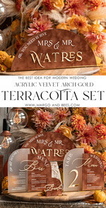 TISCHDEKORATIONSCHILDER   Samt Tischnummern und Dekoration Herbst Terracotta Hochzeits Tischschild, Acrylbogen Samt Tischschild, Kupfer Rost Goldenes Tischschild, Gold Plexiglas Tischschild, Elegante Luxus Hochzeits Tischdekoration, Boho Glam Hochzeitsbeschilderung Golden Spiegel Tischschild21