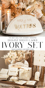 TABLE DECOR SIGNS Velvet table Numbers and Decor Golden Acrylic Top Table Mr Mrs signs with stand, Ivory Velvet & gold Table Sign, Golden Plexi Top Table Mr Mrs signs, Luxury Wedding Table Decor Centerpieces19