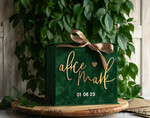  CARD BOXES velvet card boxes Garden Wedding Card Box Gift Card Box & arch Sign Set , Velvet green wedding wishing well money gift card box, Personalized Wedding Card Box, Greenery Luxury Card Box, Wedding Card Box with Lid, Emerald Wedding Money Box, Garden Wedding Card Box18