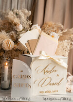 KARTONBOXEN  
 Samtkartenboxen Elfenbein Geschenkkartenbox & Karten Geschenke Schild Set, Samt Klassische Hochzeitswunschbrunnen Geldgeschenkkartenbox, Personalisierte Gold Plexi Hochzeitskartenbox, Luxuriöse Kartenbox, Hochzeitskartenbox mit Deckel, Hochzeitsgeldbox16