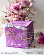  CARD BOXES velvet card boxes Gift Card Box & Cards well wishes Sign Set , Velvet Purple wedding wishing well money gift card box, Personalized Wedding Card Box, Luxury Card Box, Wedding Card Box with Lid, Wedding Money Box, Wedding Card Box4
