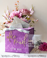  CARD BOXES velvet card boxes Gift Card Box & Cards well wishes Sign Set , Velvet Purple wedding wishing well money gift card box, Personalized Wedding Card Box, Luxury Card Box, Wedding Card Box with Lid, Wedding Money Box, Wedding Card Box4