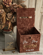  CARD BOXES velvet card boxes Terracotta Fall Card Box and Arch Acrylic Cards & Gifts Clear Sign, Velvet Rust Wedding Card Box with Lid, Burnt Orange Wedding Money Box,  Copper Wedding Card Box cards and gift Arch acrylic sign set14