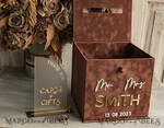  CARD BOXES velvet card boxes Terracotta Fall Card Box and Arch Acrylic Cards & Gifts Clear Sign, Velvet Rust Wedding Card Box with Lid, Burnt Orange Wedding Money Box,  Copper Wedding Card Box cards and gift Arch acrylic sign set14