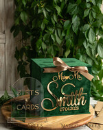  CARD BOXES velvet card boxes Garden Wedding Card Box Gift Card Box & arch Sign Set , Velvet green wedding wishing well money gift card box, Personalized Wedding Card Box, Greenery Luxury Card Box, Wedding Card Box with Lid, Emerald Wedding Money Box, Garden Wedding Card Box20