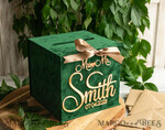 CARD BOXES velvet card boxes Garden Wedding Card Box Gift Card Box & arch Sign Set , Velvet green wedding wishing well money gift card box, Personalized Wedding Card Box, Greenery Luxury Card Box, Wedding Card Box with Lid, Emerald Wedding Money Box, Garden Wedding Card Box20
