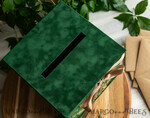  CARD BOXES velvet card boxes Gift Card Box & arch Sign Set , Velvet green wedding wishing well money gift card box, Personalized Wedding Card Box, Greenery Luxury22