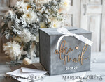  CARD BOXES velvet card boxes Gift Card Box, Velvet Grey wedding wishing well money gift card box, Personalized Wedding Card Box, Luxury Greenery Card Box, Wedding Grey and Gold Card Box with Lid, Wedding Money Box, Grey Green Wedding Card Box12