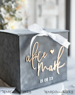 CARD BOXES velvet card boxes Gift Card Box, Velvet Grey wedding wishing well money gift card box, Personalized Wedding Card Box, Luxury Greenery Card Box, Wedding Grey and Gold Card Box with Lid, Wedding Money Box, Grey Green Wedding Card Box12