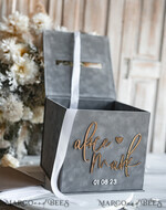  CARD BOXES velvet card boxes Gift Card Box, Velvet Grey wedding wishing well money gift card box, Personalized Wedding Card Box, Luxury Greenery Card Box, Wedding Grey and Gold Card Box with Lid, Wedding Money Box, Grey Green Wedding Card Box12