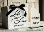  CARD BOXES velvet card boxes Velvet Set Card Box Guestbook & Sign, Wedding Card Box Instant Instax Guestbook, Black & White Wedding Money Box Sing Guestbook Set, BWs28