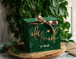  CARD BOXES velvet card boxes Gift Card Box, Velvet Green wedding wishing well money gift card box, Personalized Wedding Card Box, Luxury Greenery Card Box, Wedding Green and Gold Card Box with Lid, Wedding Money Box, Emerald Green Wedding Card Box14
