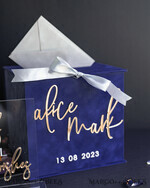  CARD BOXES velvet card boxes Gift Card Box & Cards, Velvet Navy Blue wedding wishing well money gift card box, Personalized Wedding Card Box, Luxury Card Box, Wedding Card Box with Lid, Wedding Money Box, Wedding Card Box5