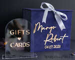  CARD BOXES velvet card boxes Gift Card Box & arch Sign Set , Velvet Navy wedding wishing well money gift card box, Personalized Wedding Card Box, Luxury Card Box, Wedding Card Box with Lid, Wedding Money Box, Wedding Card Box11