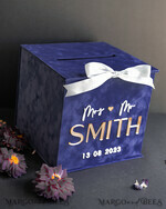  CARD BOXES velvet card boxes Gift Card Box & Cards, Velvet Navy Blue wedding wishing well money gift card box, Personalized Wedding Card Box, Luxury Card Box, Wedding Card Box with Lid, Wedding Money Box, Wedding Card Box8
