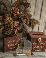  CARD BOXES velvet card boxes terracotta gold Velvet Set Card Box with lock & Polaroid Guestbook & Cards gifts Sign instax instruction sign combo and pens set, fall Wedding Card Box with Lid Instant Instax Guestbook Wedding Money Box Sing Guestbook Set28